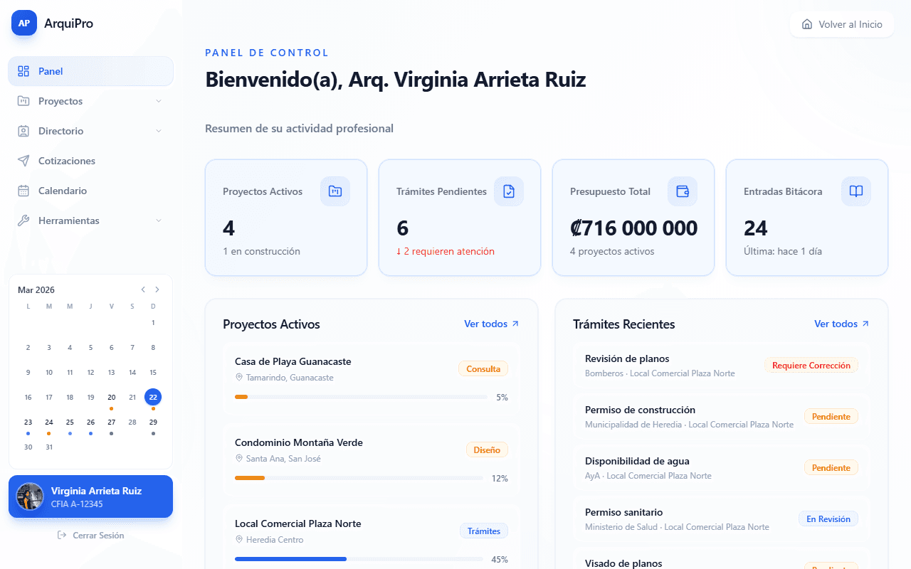 Pantalla de inicio de sesión de Cimenta