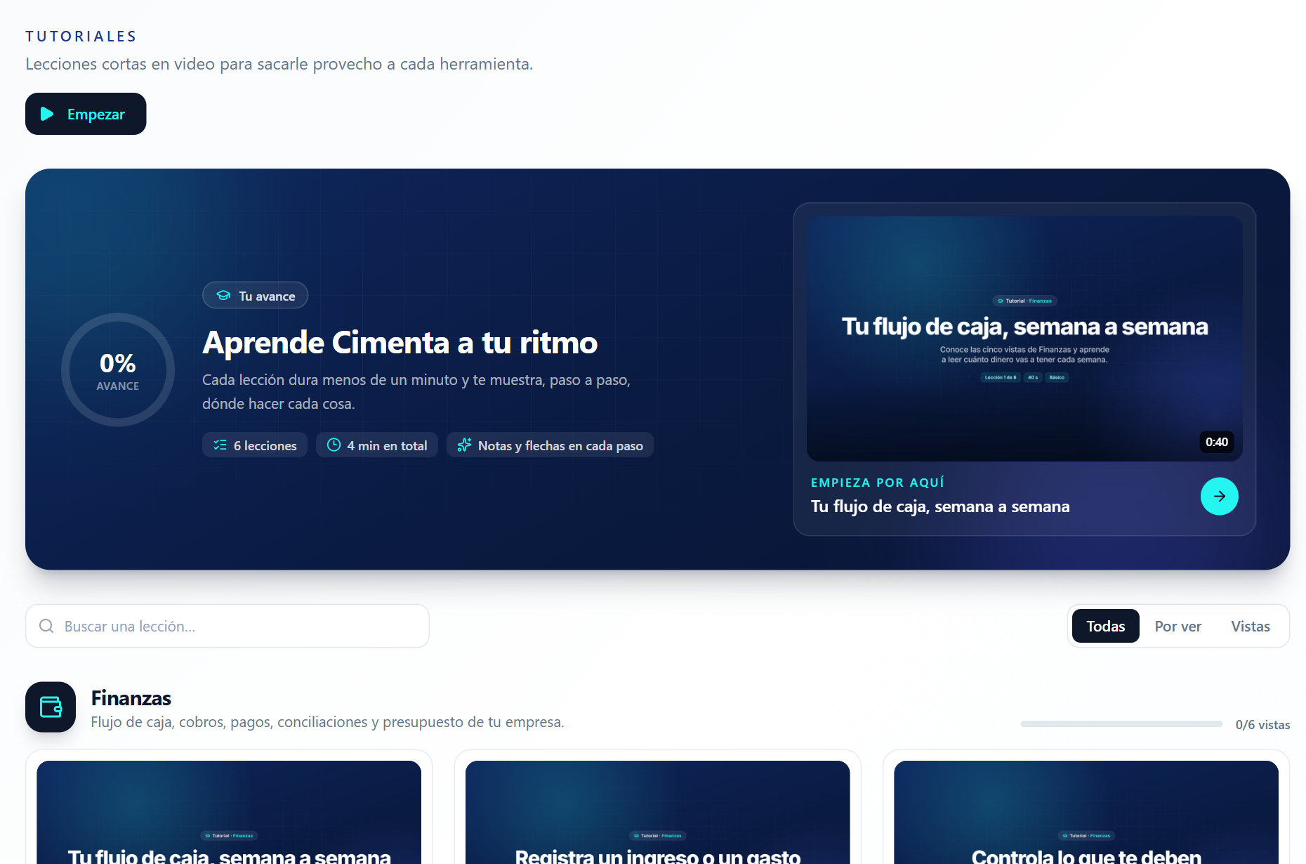 Tu avance y la lección para seguir, siempre a mano